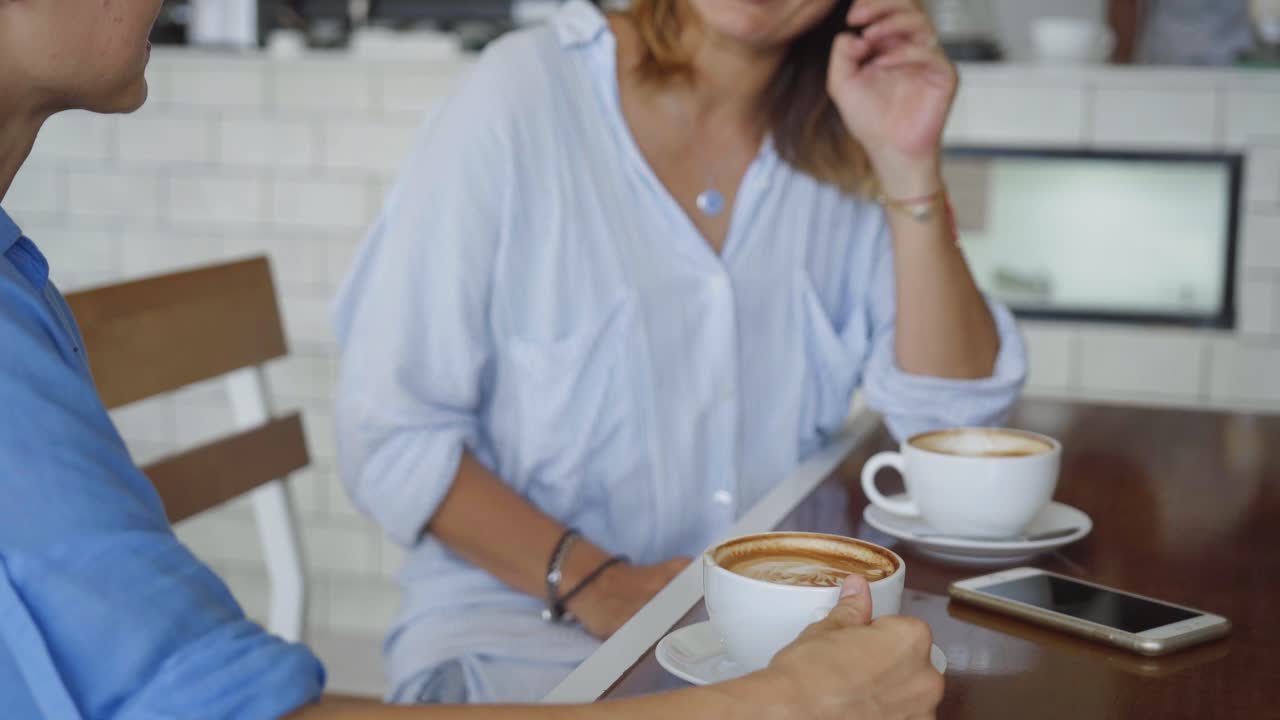 Women having coffee at a cafe