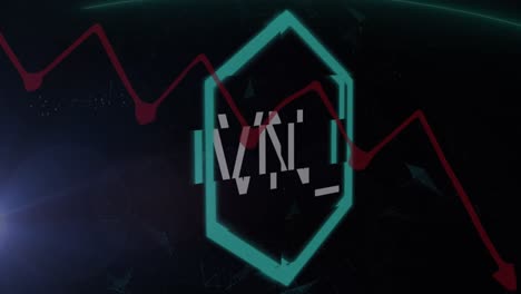 animación del procesamiento de datos sobre texto nft