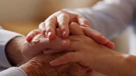 intergenerational hands offering care and support