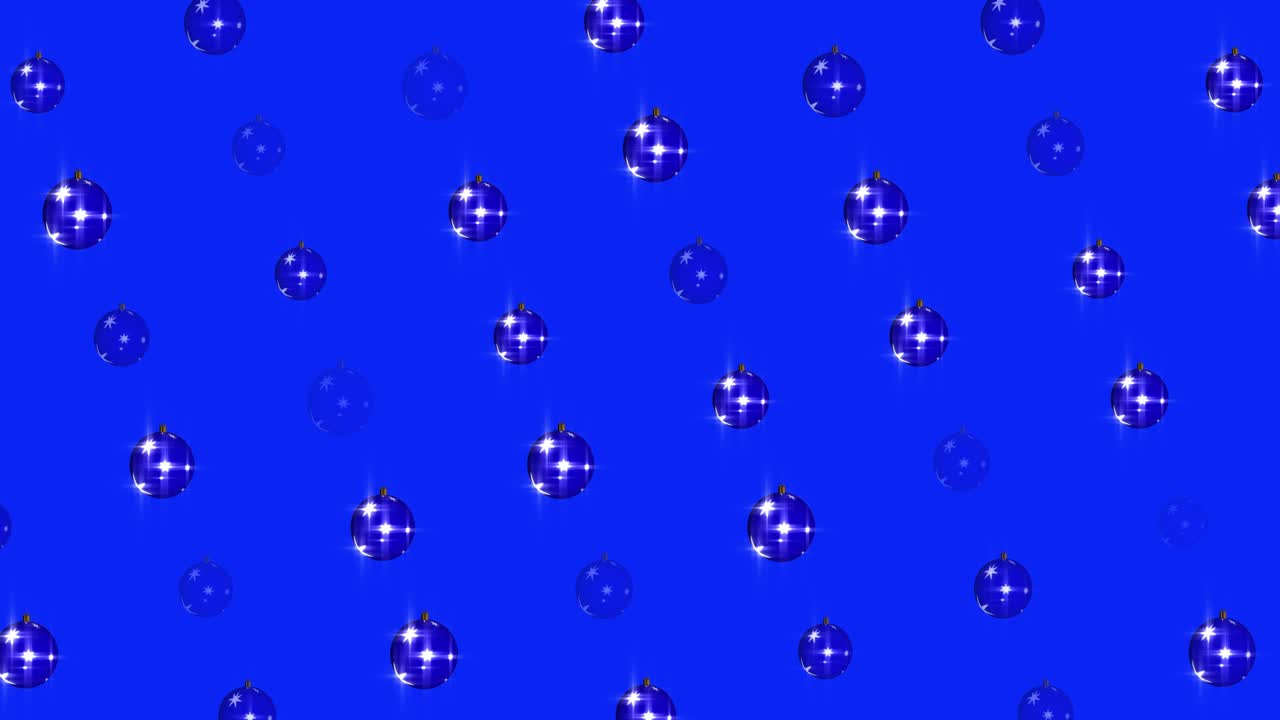 프레임, 아름다운 크리스마스 공과 함께 파란 새해, 혼합 모드