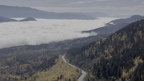 Autumnal-Ambiance:-Aerial-Tranquility-Over-Cloud-Cloaked-Valley-and-Forests