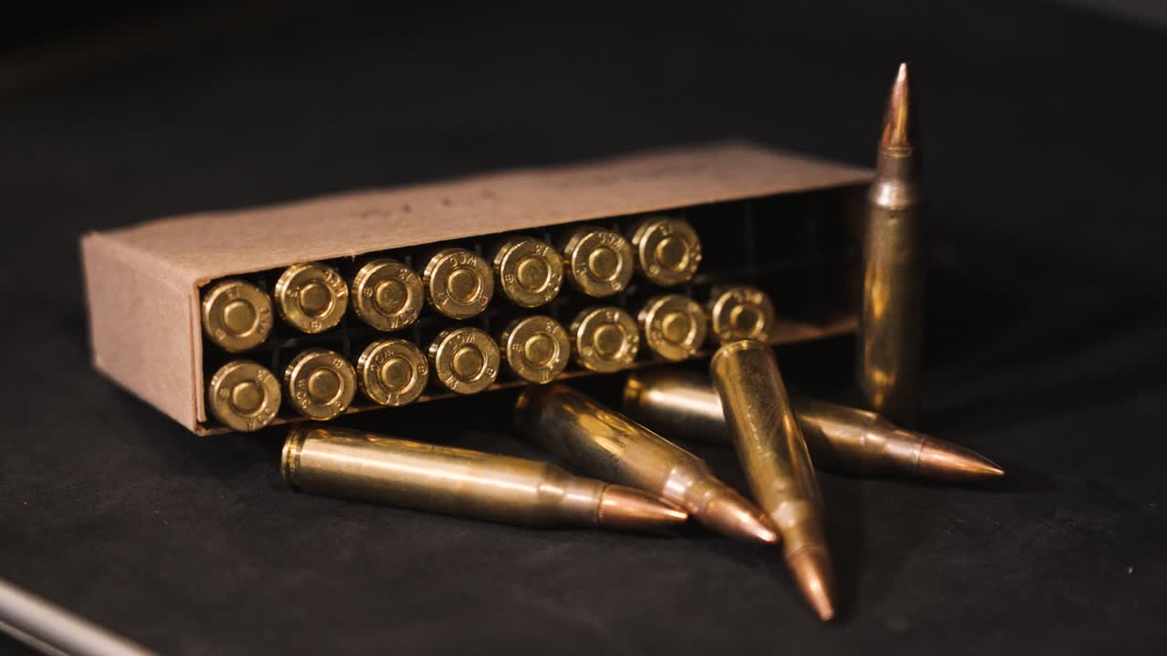 Sepia tones across crisp look of ammo.