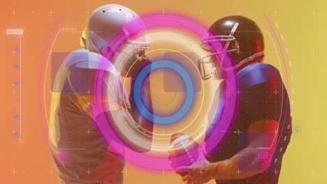 Animation-Der-Datenverarbeitung-über-Verschiedene-American-Football-Spieler