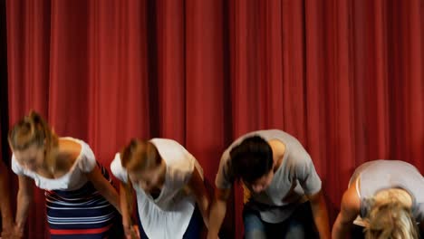 actors bowing on the stage 4k