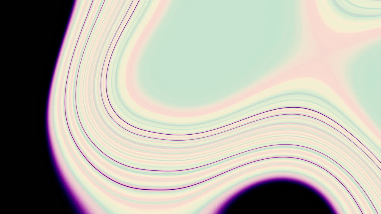 Abstract Fluid Pastel Wavy Lines Motion Background Loop