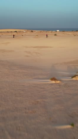 aerial drone view of sand dunes