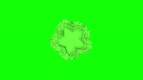 green background with moving stars