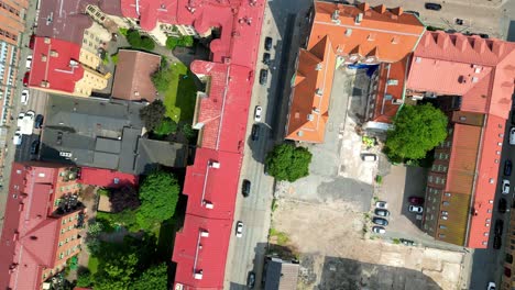 Overhead-View-Of-Residential-Buildings-In-Masthugget,-Gothenburg,-Sweden