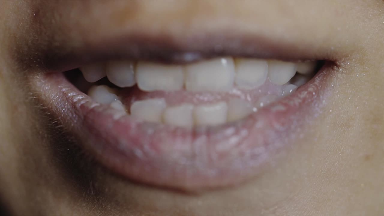 Close-up of a woman's mouth and lips