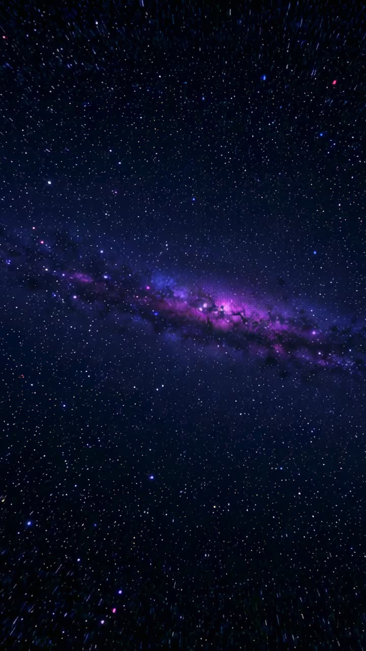 Vertical video: Recording cam filming Milky Way band shifting after slight move for night sky study