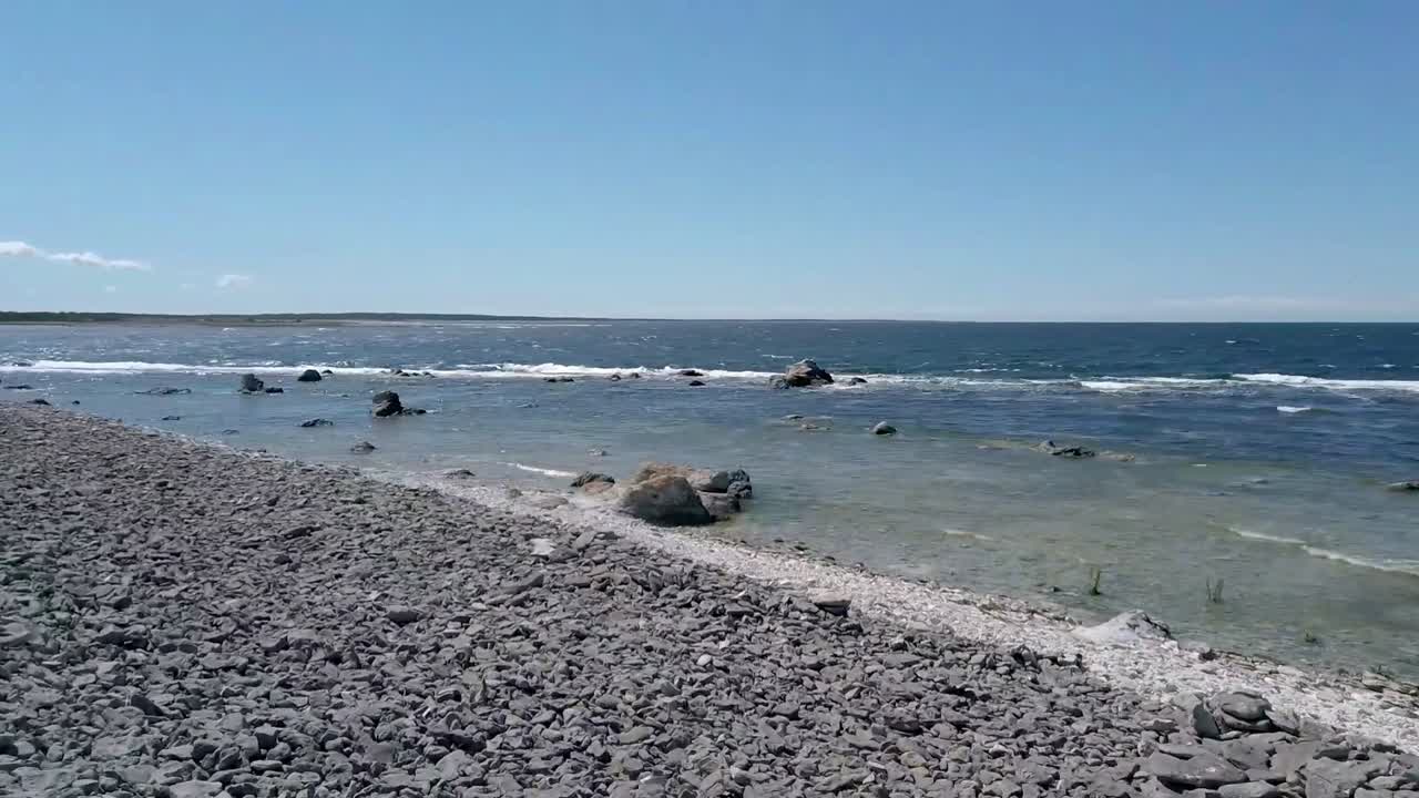 Super hyperlapse along the Raukfield beaches of Gotland Sweden. Timelpase shot