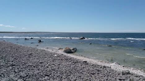 super hyperlapse along the raukfield beaches of gotland sweden. timelpase shot