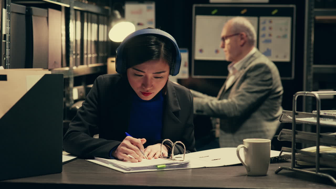 개인 탐정은 목격자의 진술에서 중요한 아이디어를 추출합니다.