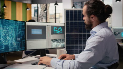 rd department researcher using machine learning tech to study solar green energy