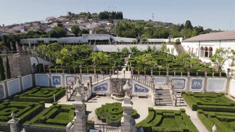 vista aérea palacio episcopal majestuosos jardines hito - castelo branco