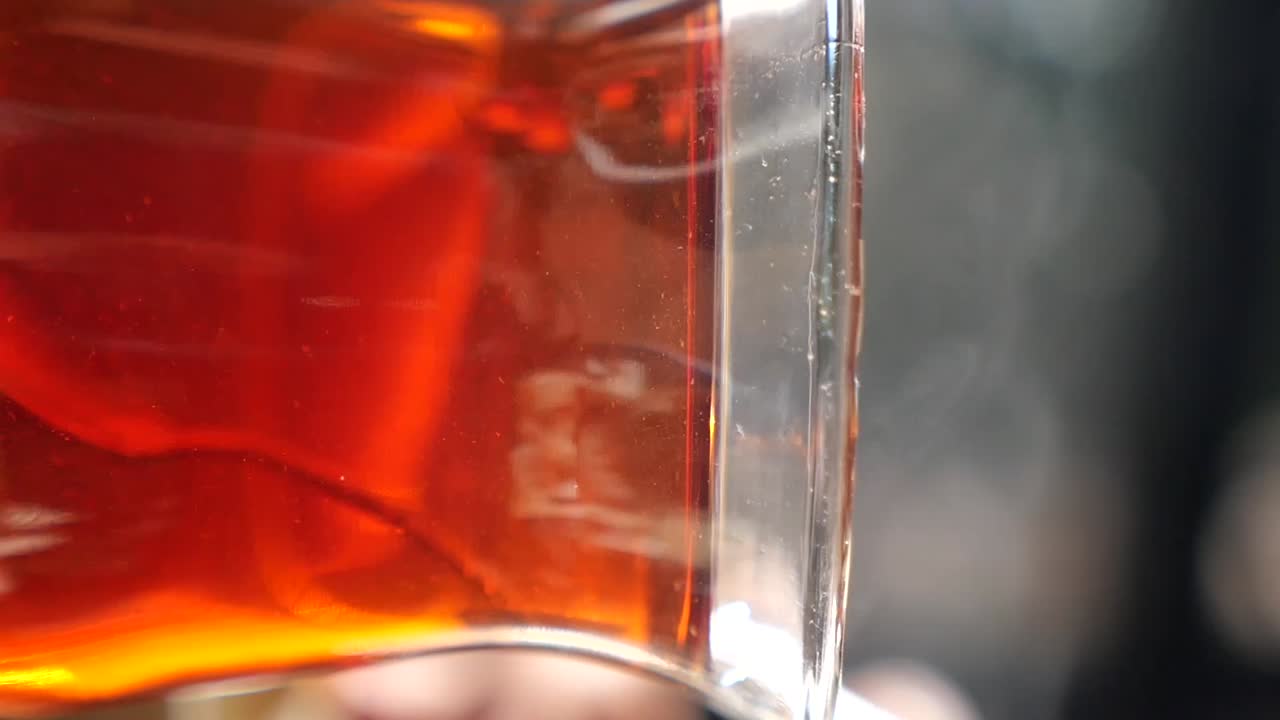 Close-up of a liquid in a glass