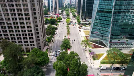 faria lima avenue  postcard of downtown district of sao paulo brazil.