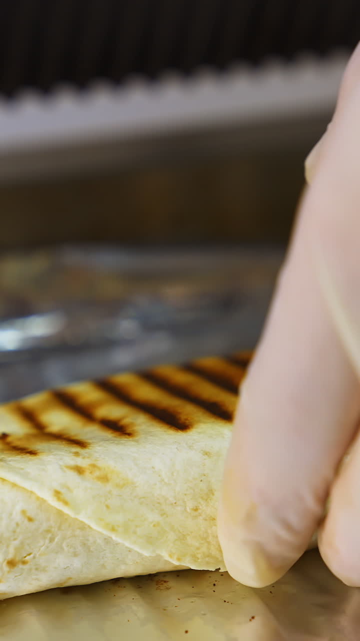 Preparing a Grilled Wrap