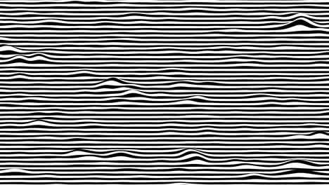 black and white lines horizontal motion background. computer generated loop animation. 3d rendering.