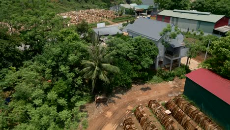 wood processing facility in rural area