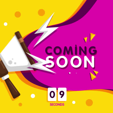 coming soon announcement with countdown timer