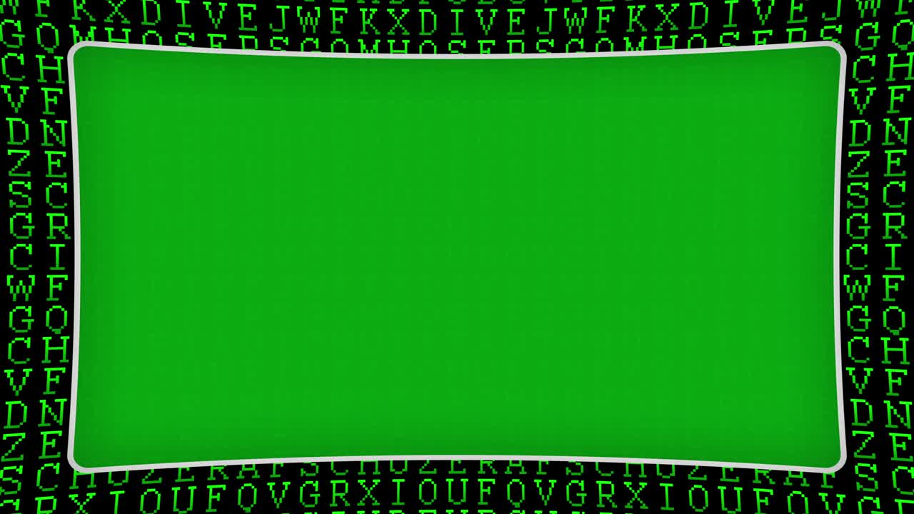 알파의 글자 녹색 패턴 프레임 애니메이션 배경
