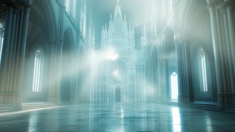 gothic church wireframe