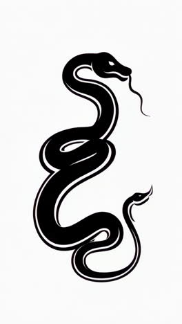 black and white snake silhouette