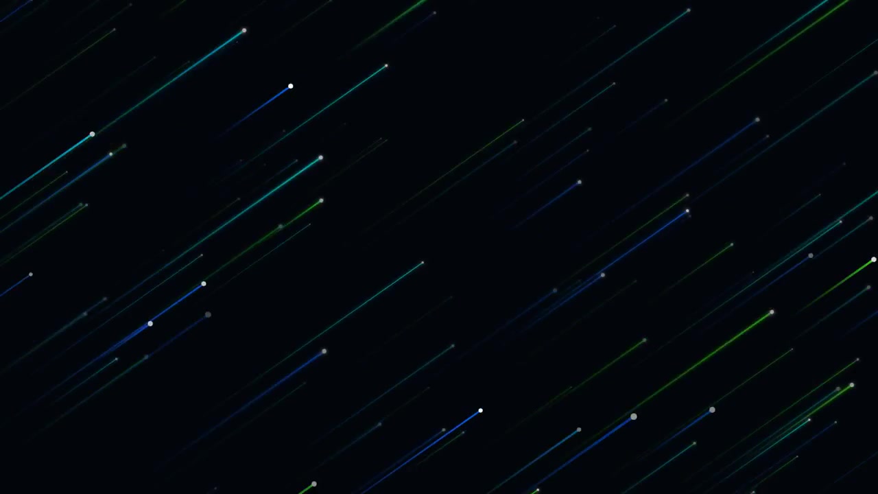 Abstract Motion Background with Glowing Blue and Green Light Trails