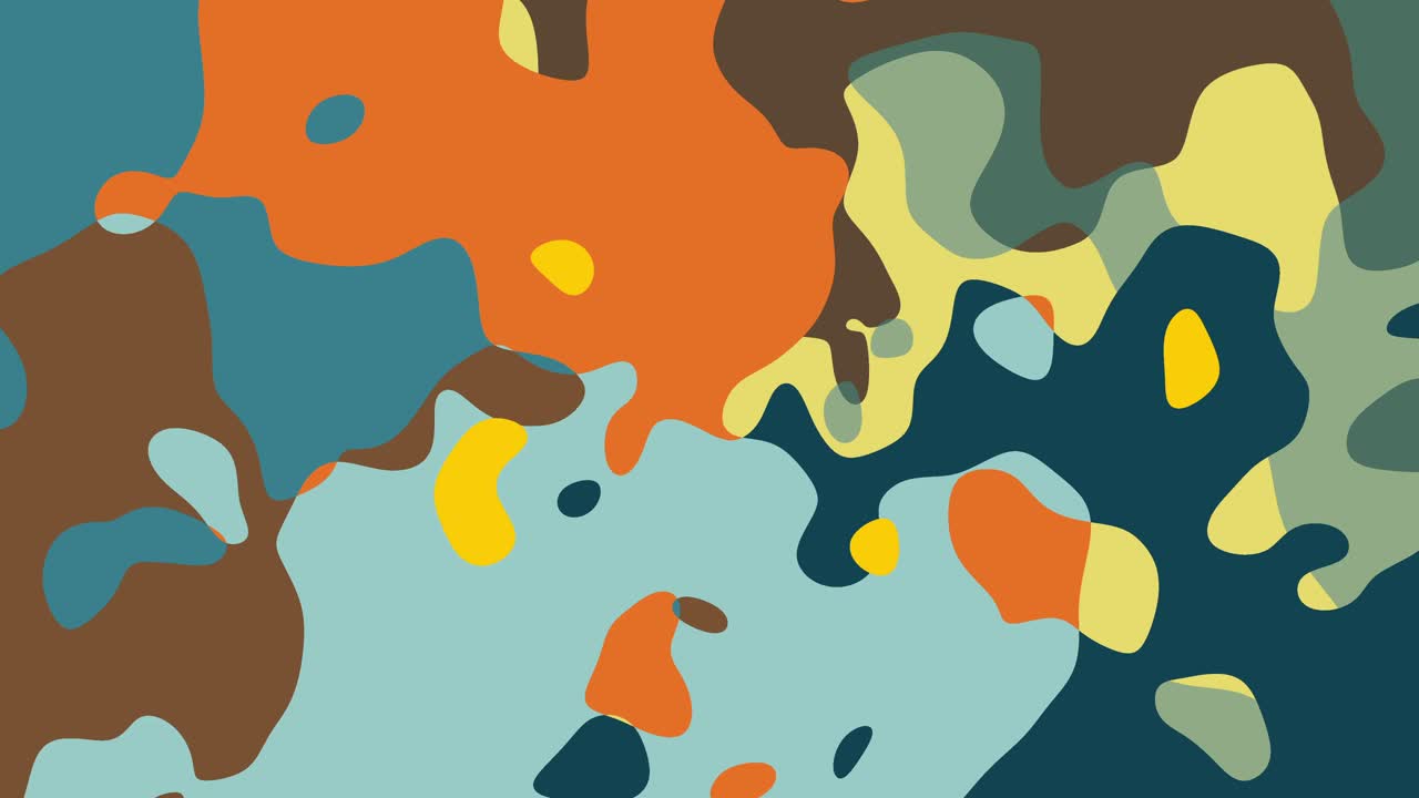 fondo abstracto - turbulencia psicodélica: fluido energético formas amorfas en un patrón caleidoscópico vibrante