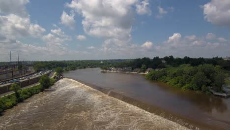 Dies-Ist-Eine-Aufnahme-Des-Schuykill-River-In-Philadelphia