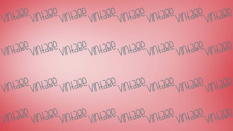 animación de texto vintage repetido en fondo rojo