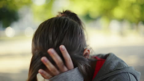 depressed young woman in trouble is sad