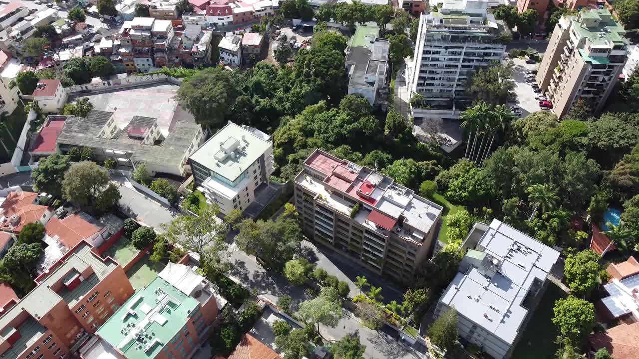 vista aerea de la zona conocida como la florida y capillalin y parte del occidente de la ciudad en caracas, venezuela