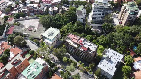 aerial view of the area known as la florida and chapellín and part of the western part of the city in caracas, venezuela