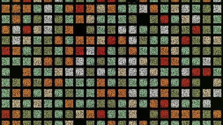 Colorful QR Code Grid Pattern