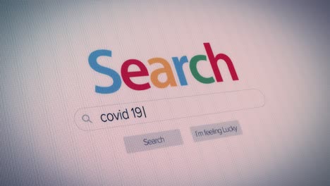 typing covid 19 in browser clicking search