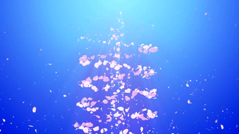 spiral shiny particle of cherry blossoms. sakura pattern. japanese cherry dancing. vortex from pink petals. abstract loop animation.