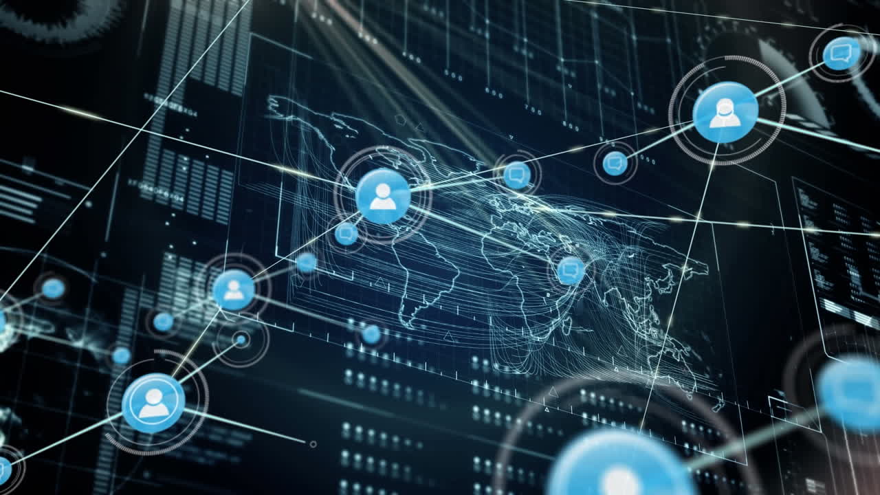 데이터 프로세싱과 연결 네트워크의 애니메이션