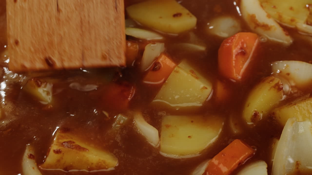 Japanese curry rice with fry pork Tonkatsu, Katsu Kare, Japanese breaded cooking dinner in restaurant, close up macro of asian food