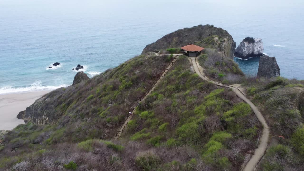 산 로렌조 해변의 절벽 전망대, 마나비 에도르 해변 공중 사진