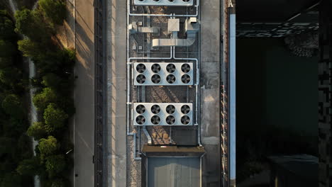 Sky-high-shot-of-Montpellier's-eco-modern-architecture,-solar-equipped.