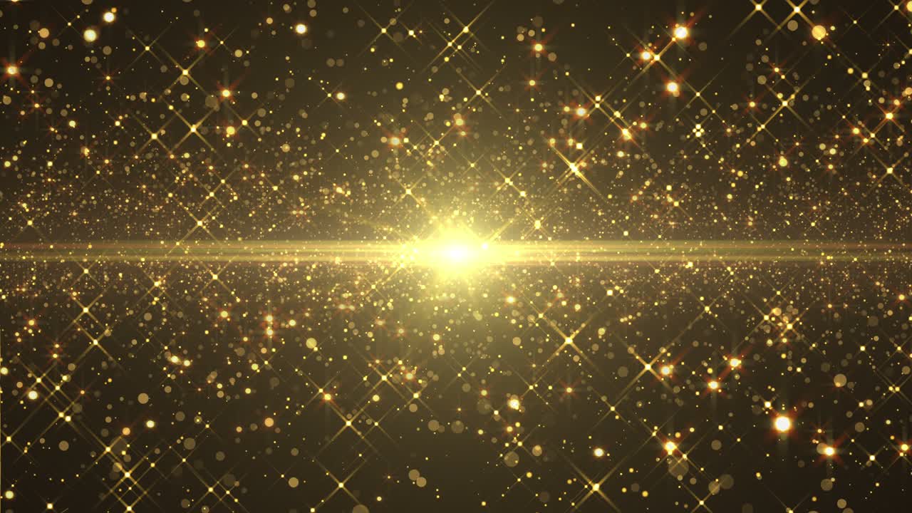 4k 반이는 황금색 별, 루프 된 배경