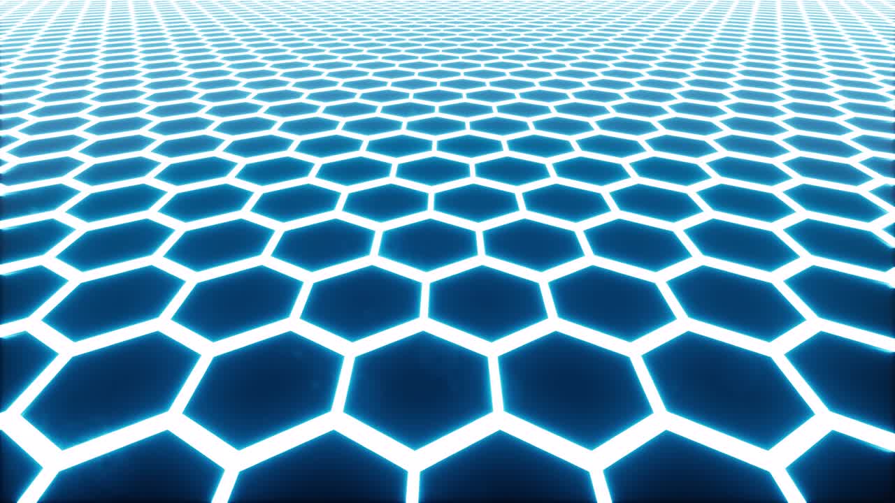 Neon hexagons minimalistic cover footage 3d minimal motion design 4k