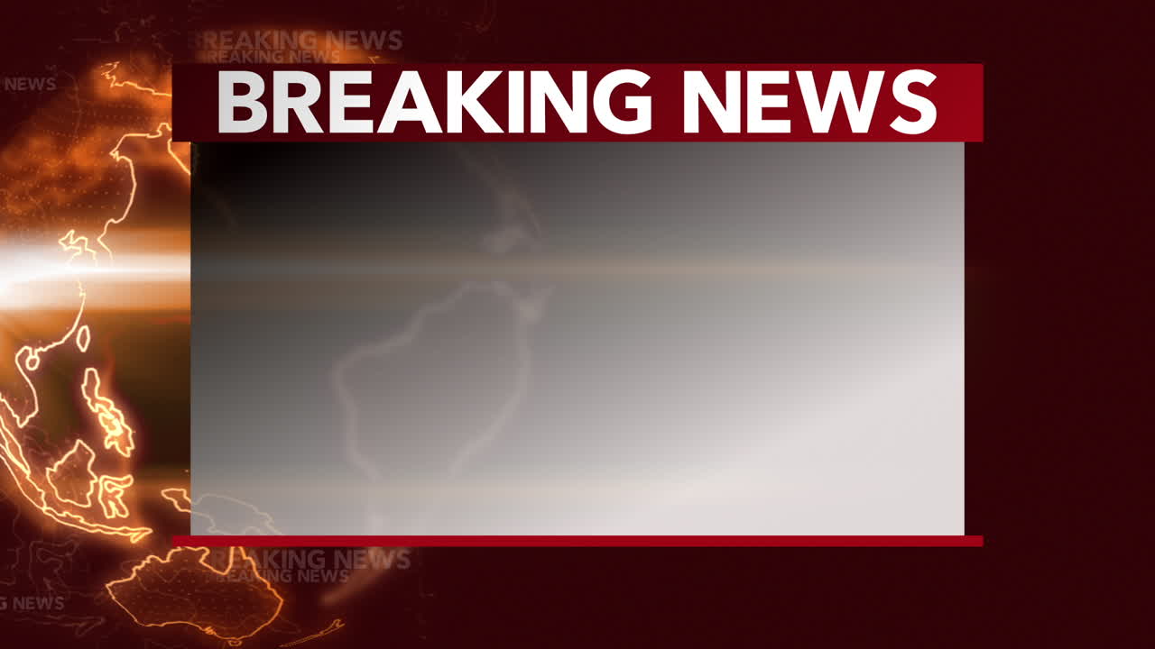 Premium stock video "breaking news" bulletinvideo wall 3d graphic