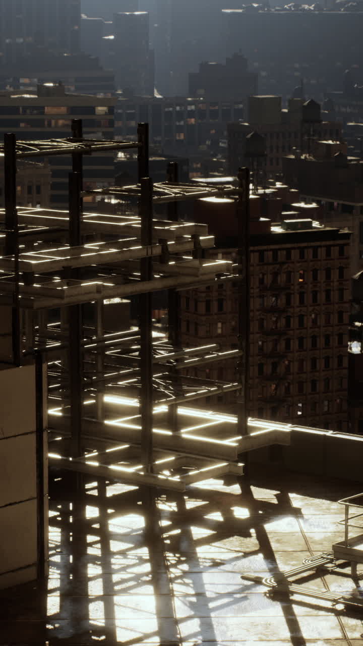 el horizonte de la ciudad de nueva york con los rascacielos de manhattan después de la tormenta
