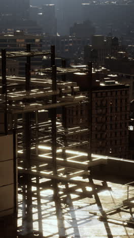 new york city skyline with manhattan skyscrapers after the storm