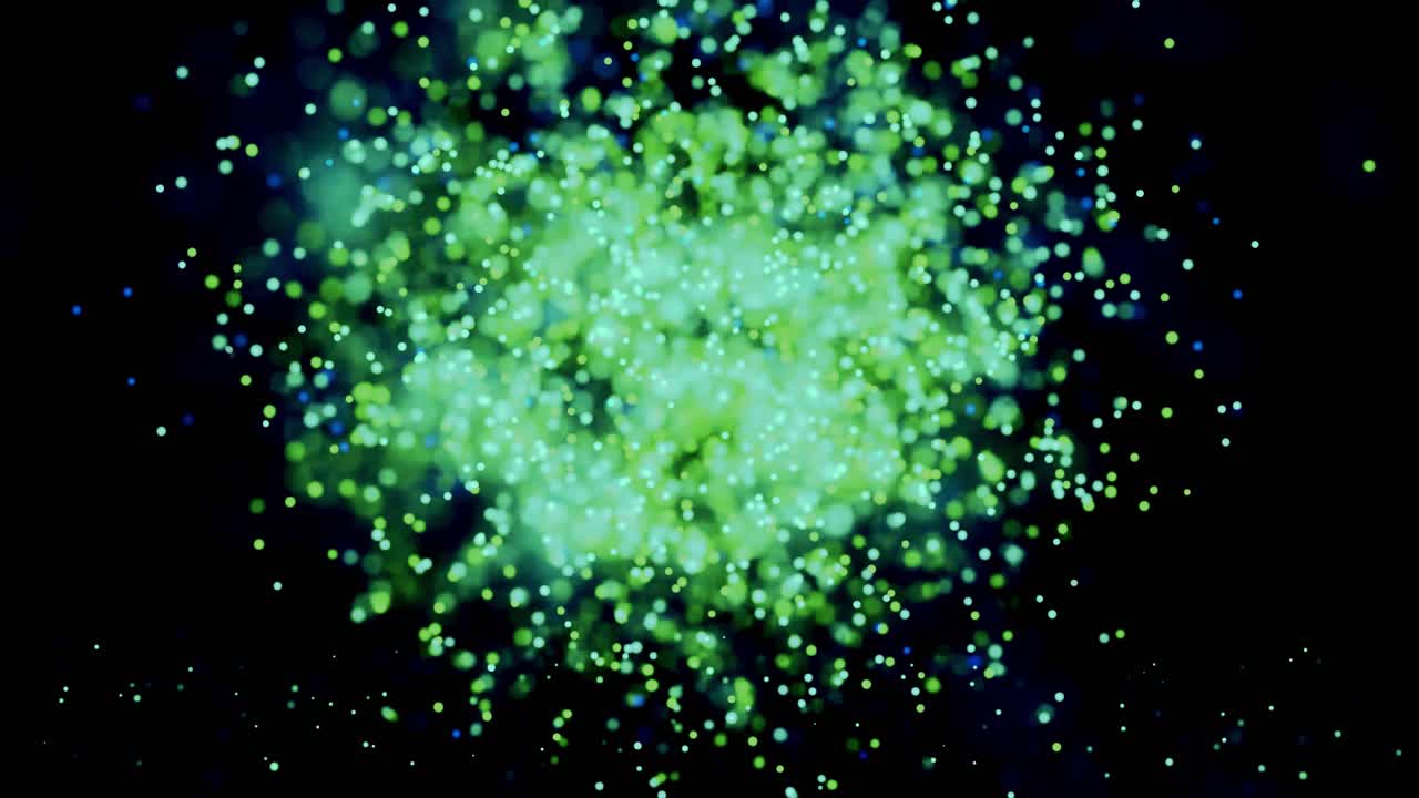 explosión abstracta de partículas de colores