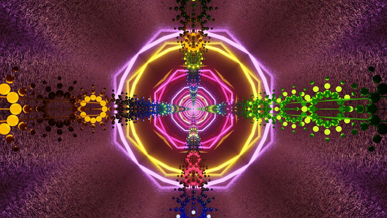 Dynamic light patterns and vibrant colors create an engaging atmosphere, perfect for enhancing any setting