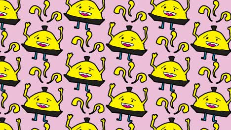 niños dibujando arte pop fondo sin costuras con el tema de la comida